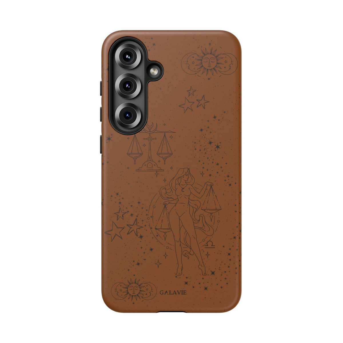 Libra Zodiac Phone Case – Cognac