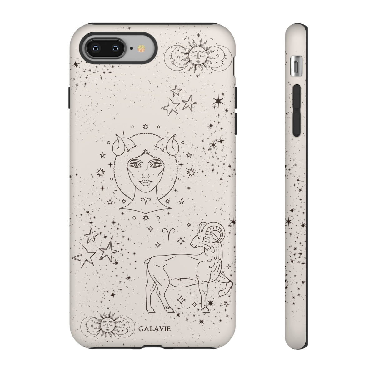 Aries Zodiac Phone Case – Cream
