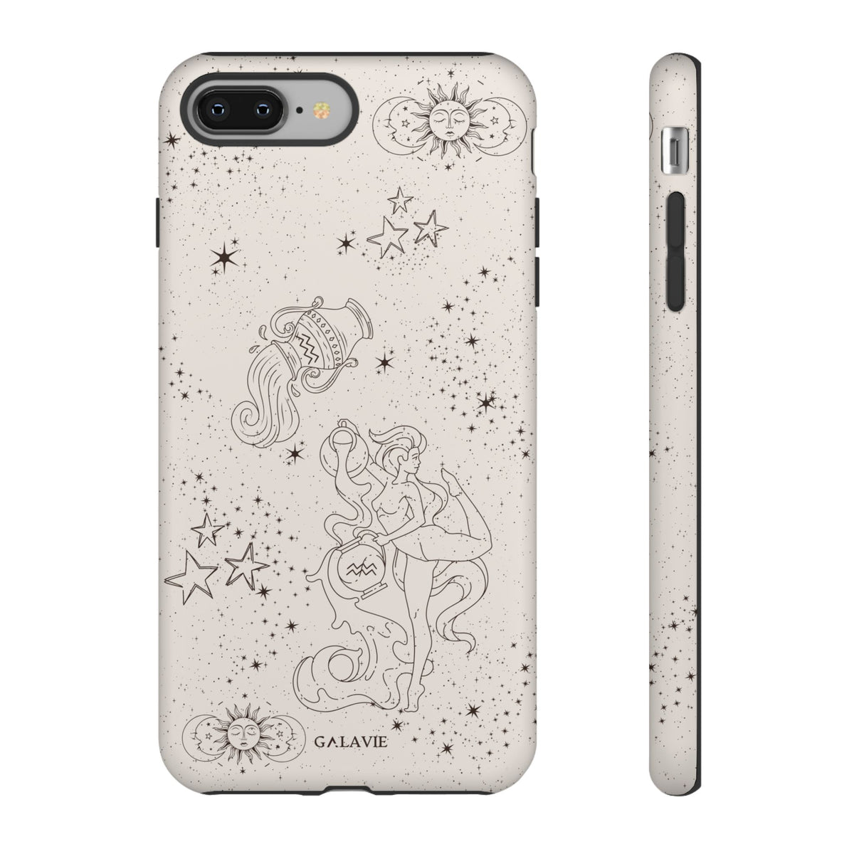 Aquarius Zodiac Phone Case – Cream