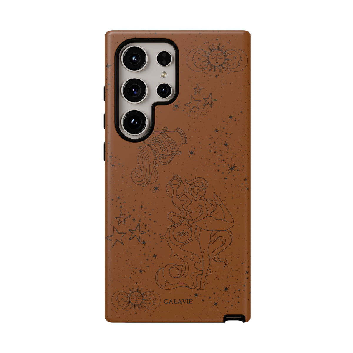 Aquarius Zodiac Phone Case – Cognac