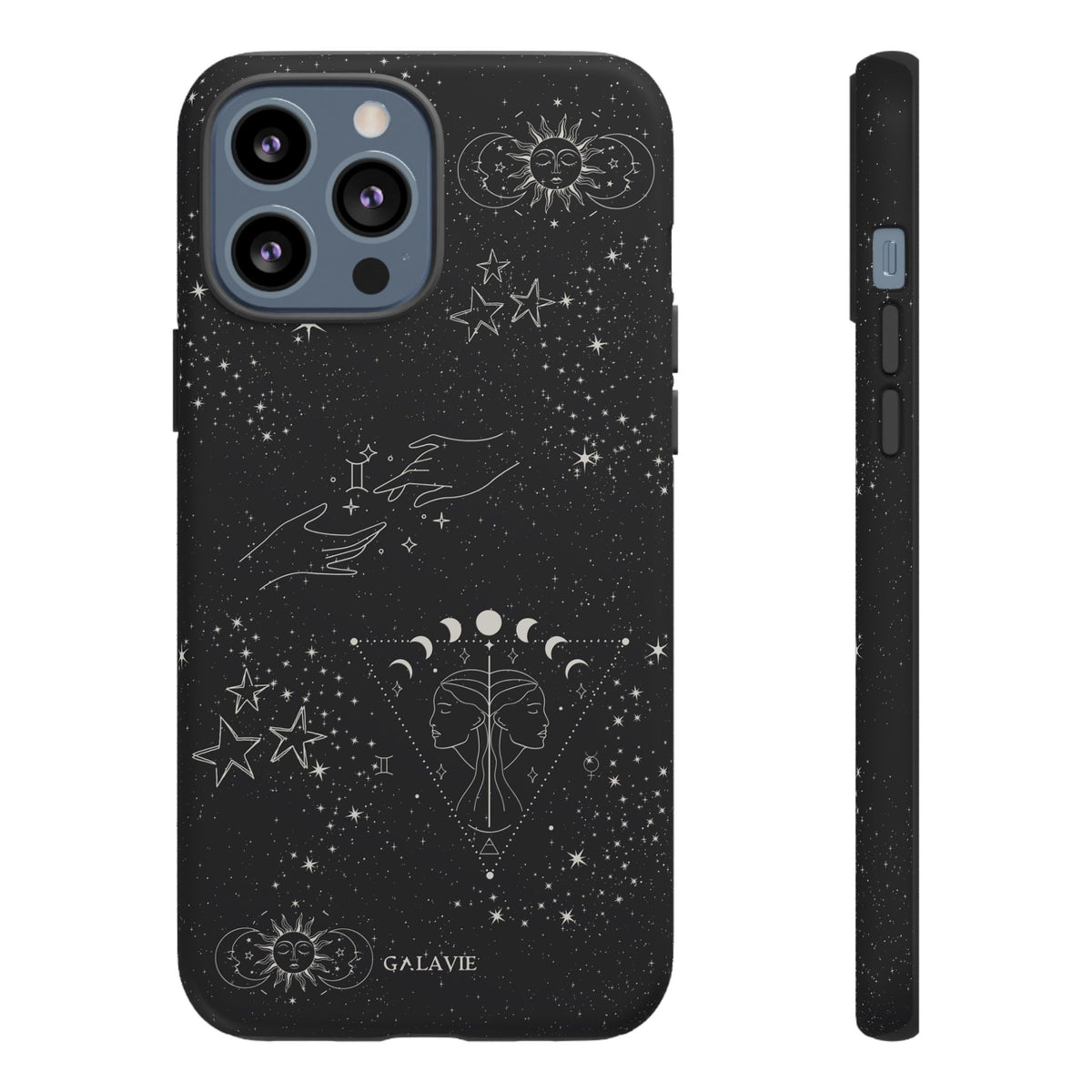 Gemini Zodiac Phone Case – Noir