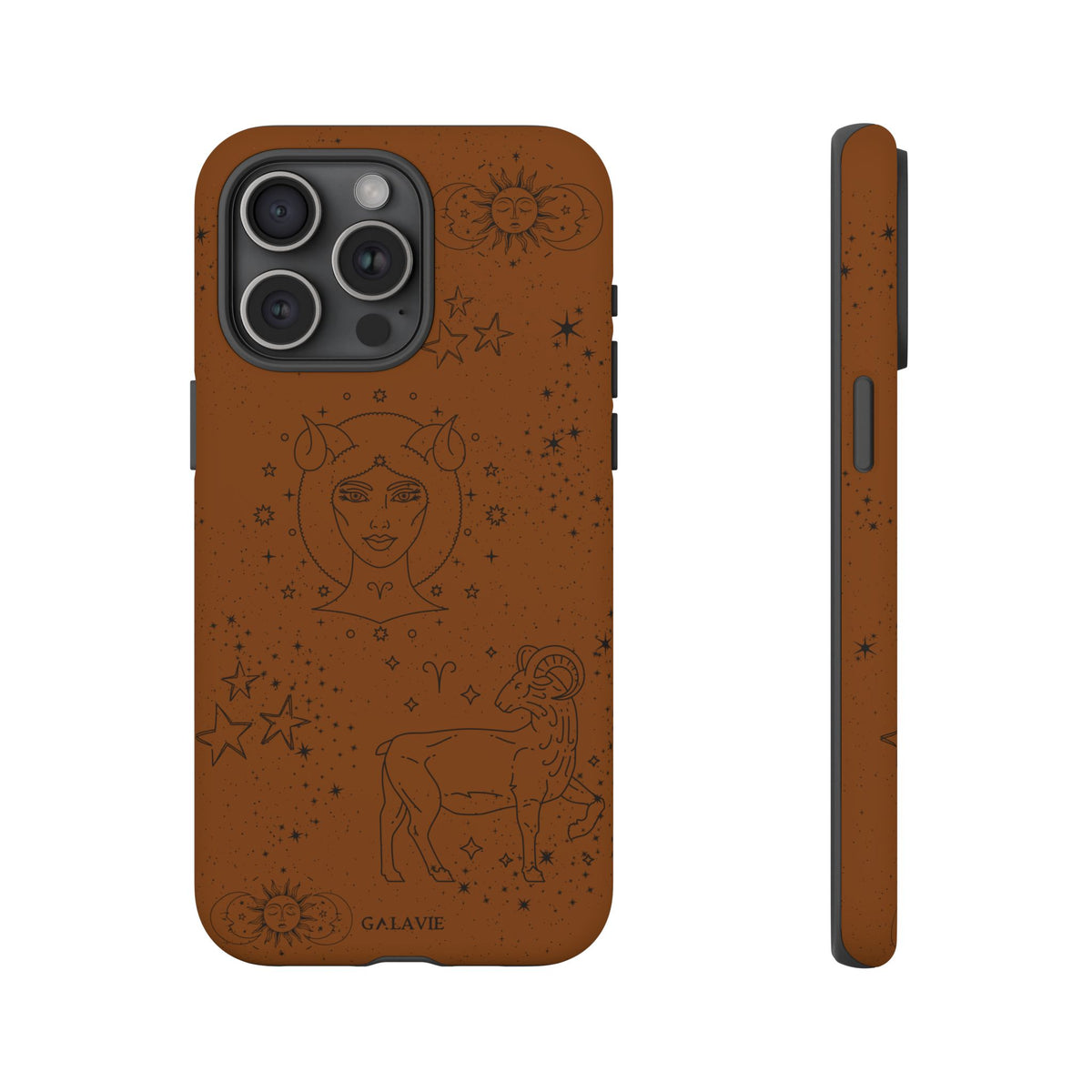 Aries Zodiac Phone Case – Cognac