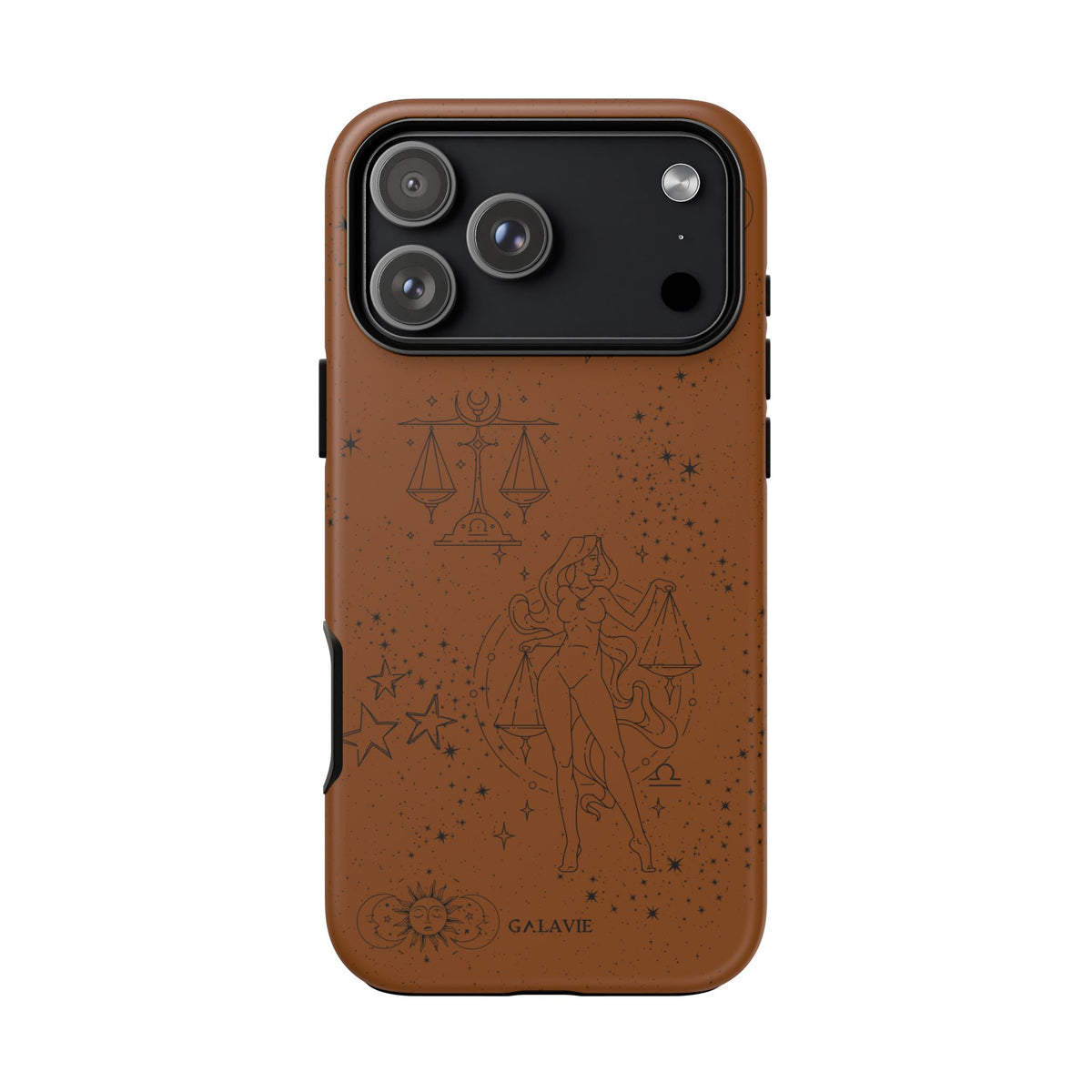Libra Zodiac Phone Case – Cognac