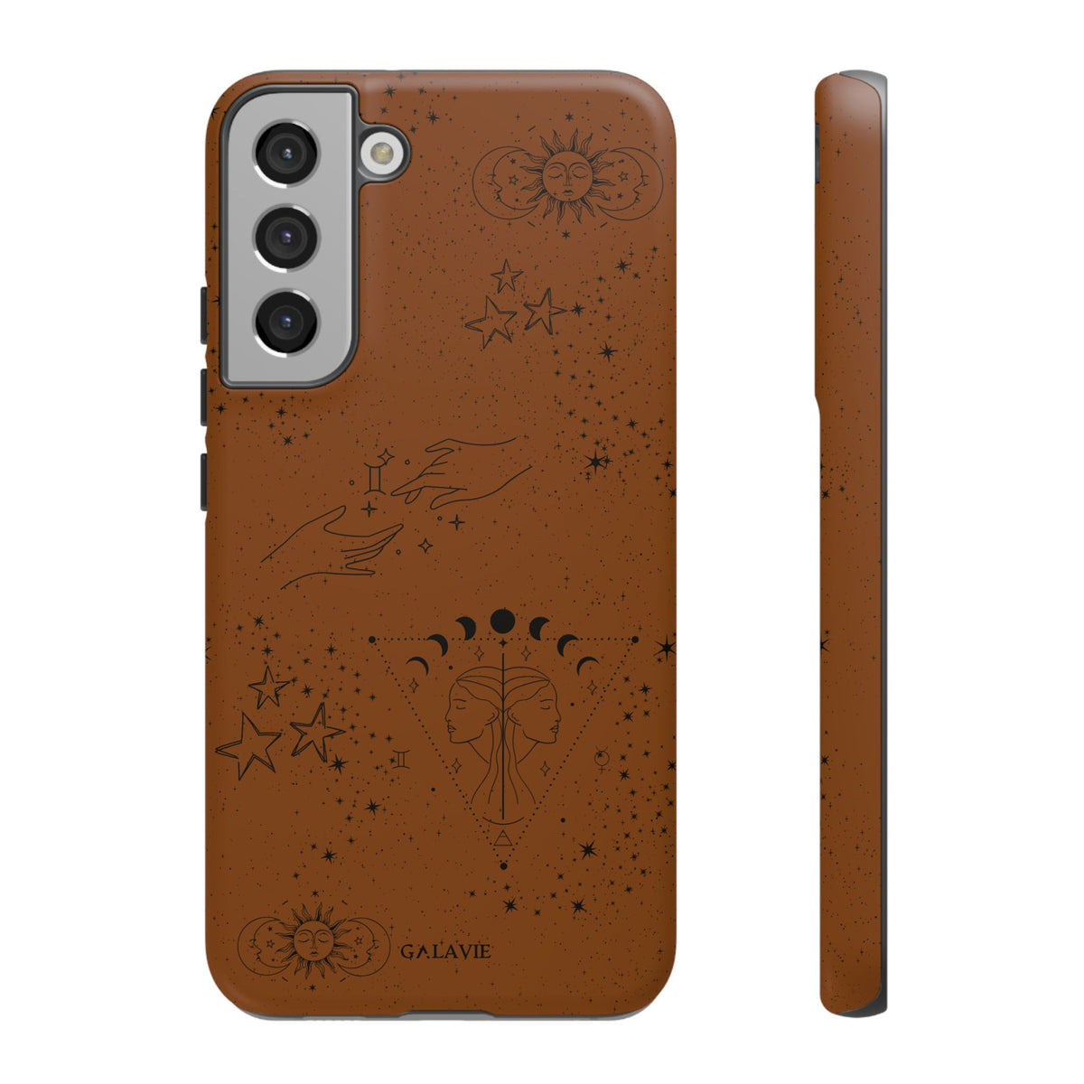 Gemini Zodiac Phone Case – Cognac