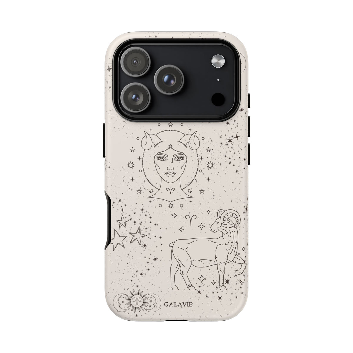 Aries Zodiac Phone Case – Cream
