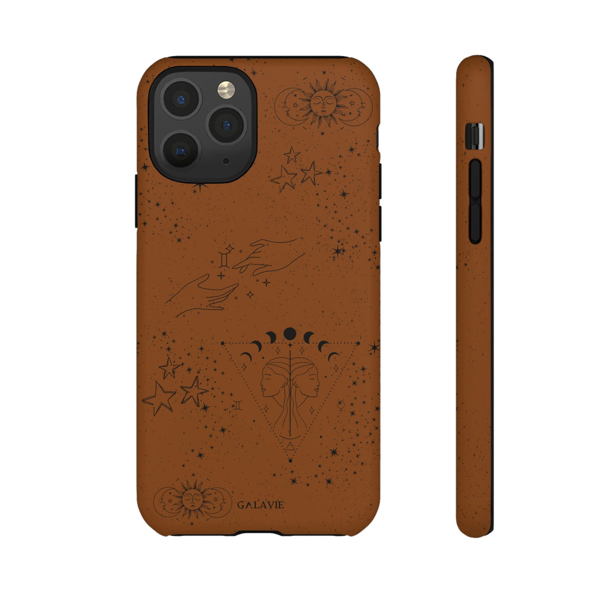 Gemini Zodiac Phone Case – Cognac