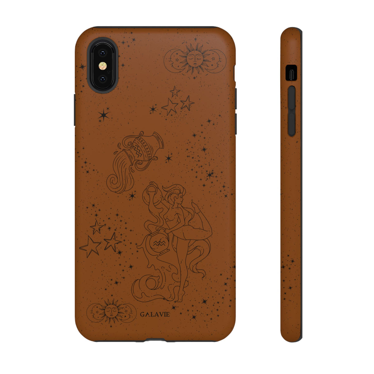 Aquarius Zodiac Phone Case – Cognac