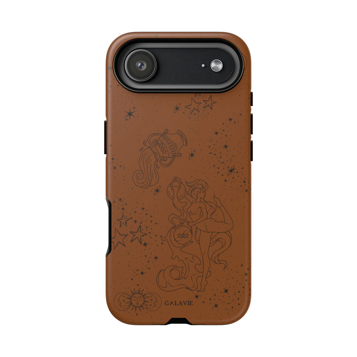 Aquarius Zodiac Phone Case – Cognac