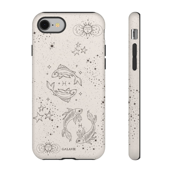 Pisces Zodiac Phone Case – Cream