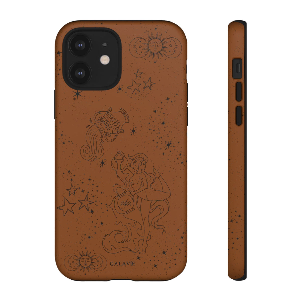 Aquarius Zodiac Phone Case – Cognac