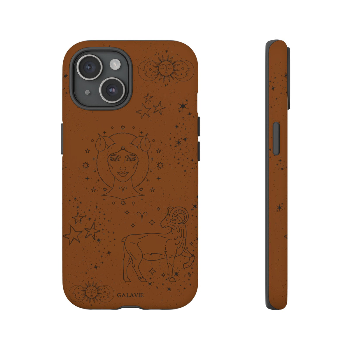 Aries Zodiac Phone Case – Cognac