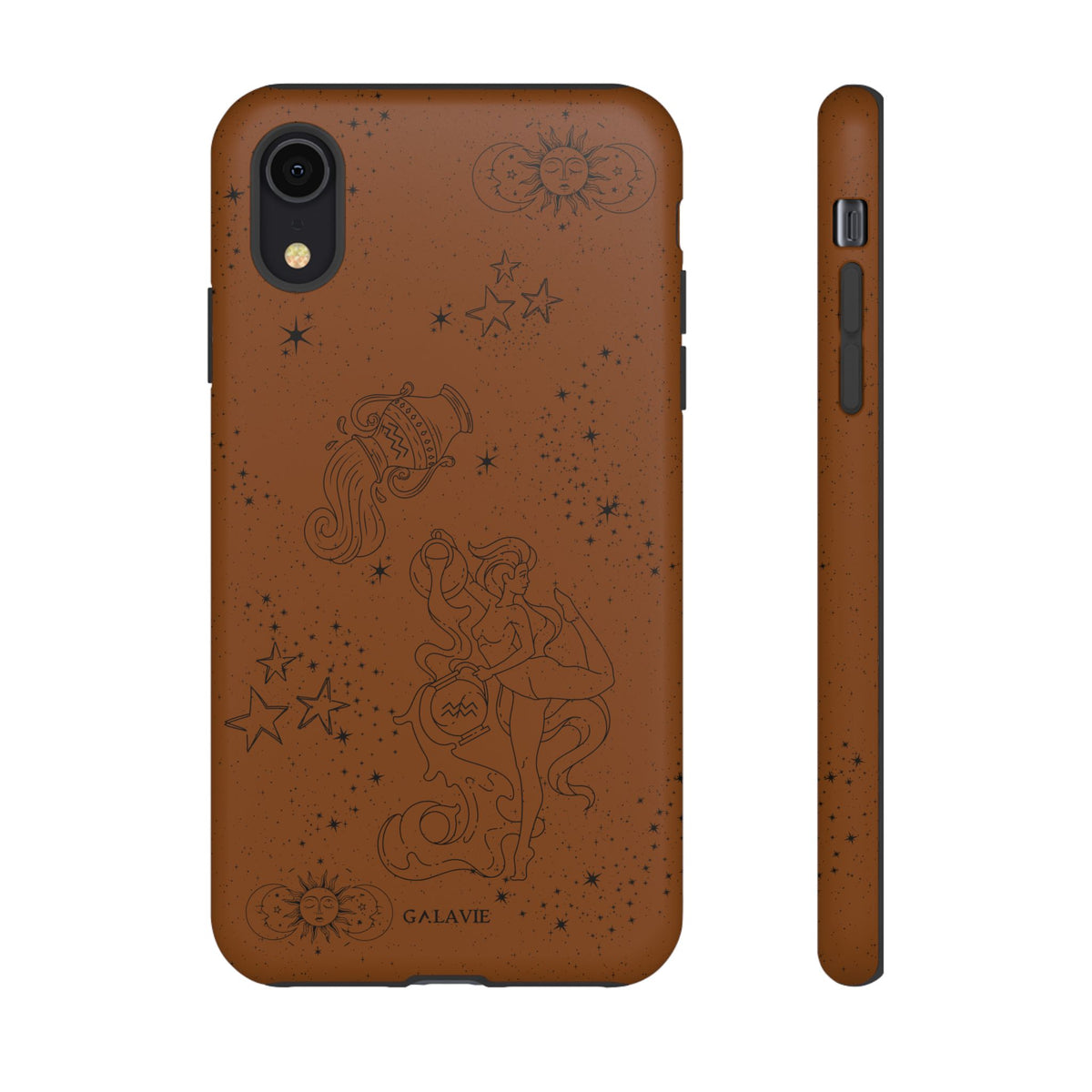 Aquarius Zodiac Phone Case – Cognac