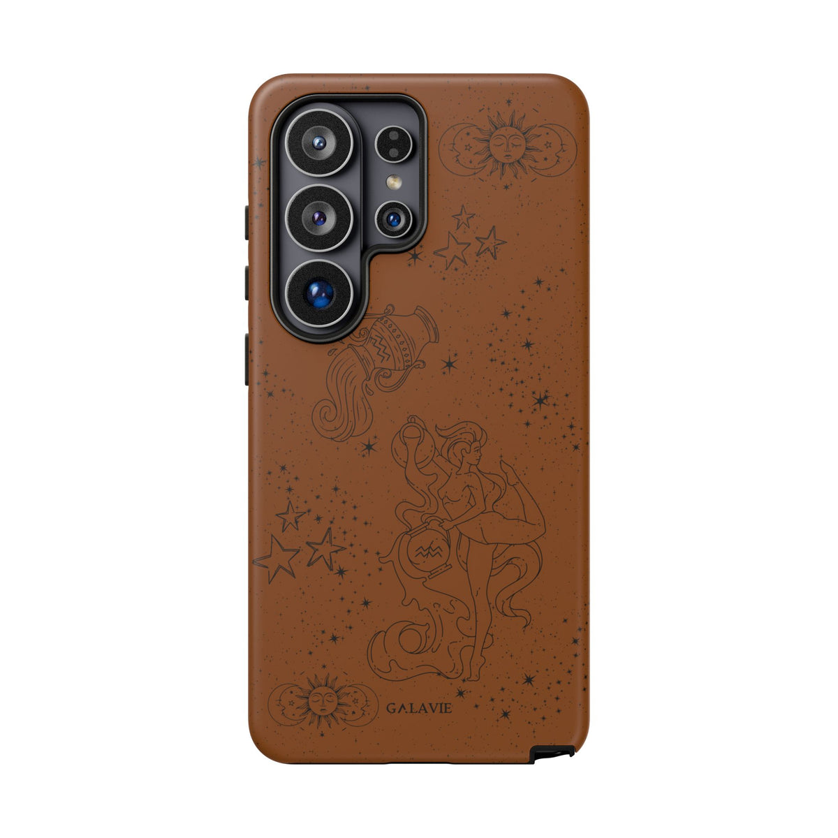 Aquarius Zodiac Phone Case – Cognac