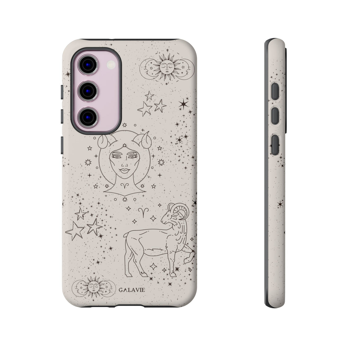 Aries Zodiac Phone Case – Cream