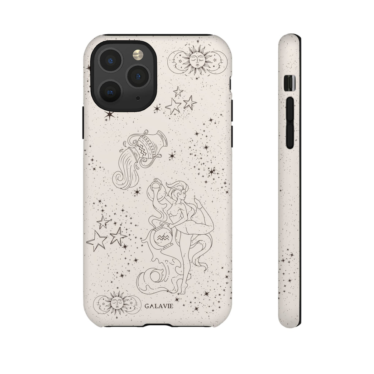 Aquarius Zodiac Phone Case – Cream