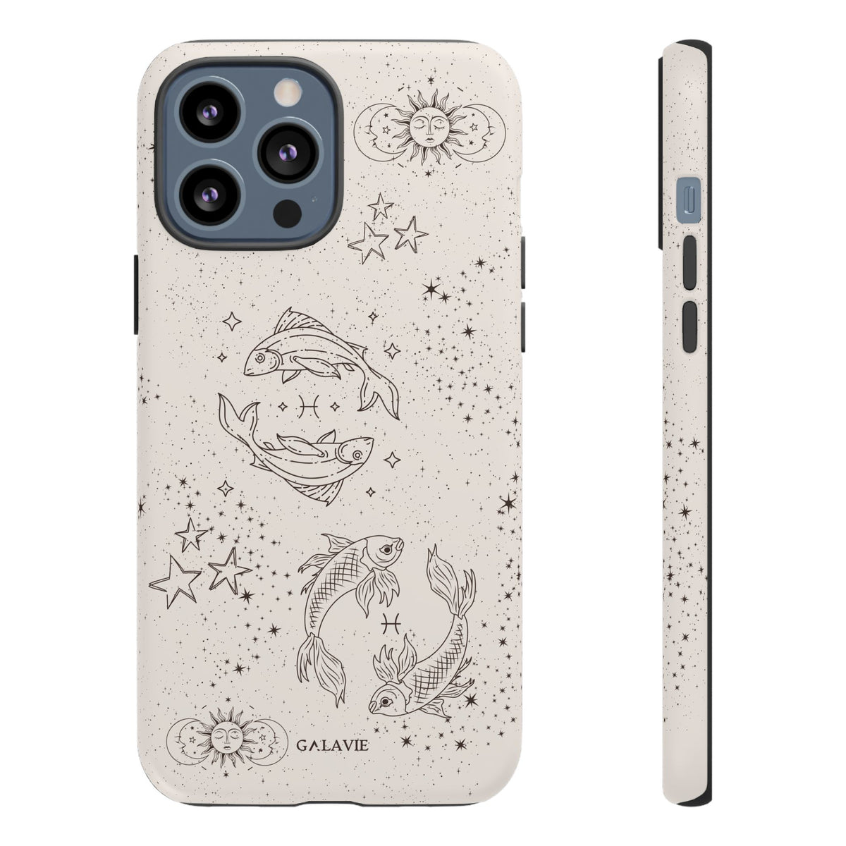 Pisces Zodiac Phone Case – Cream