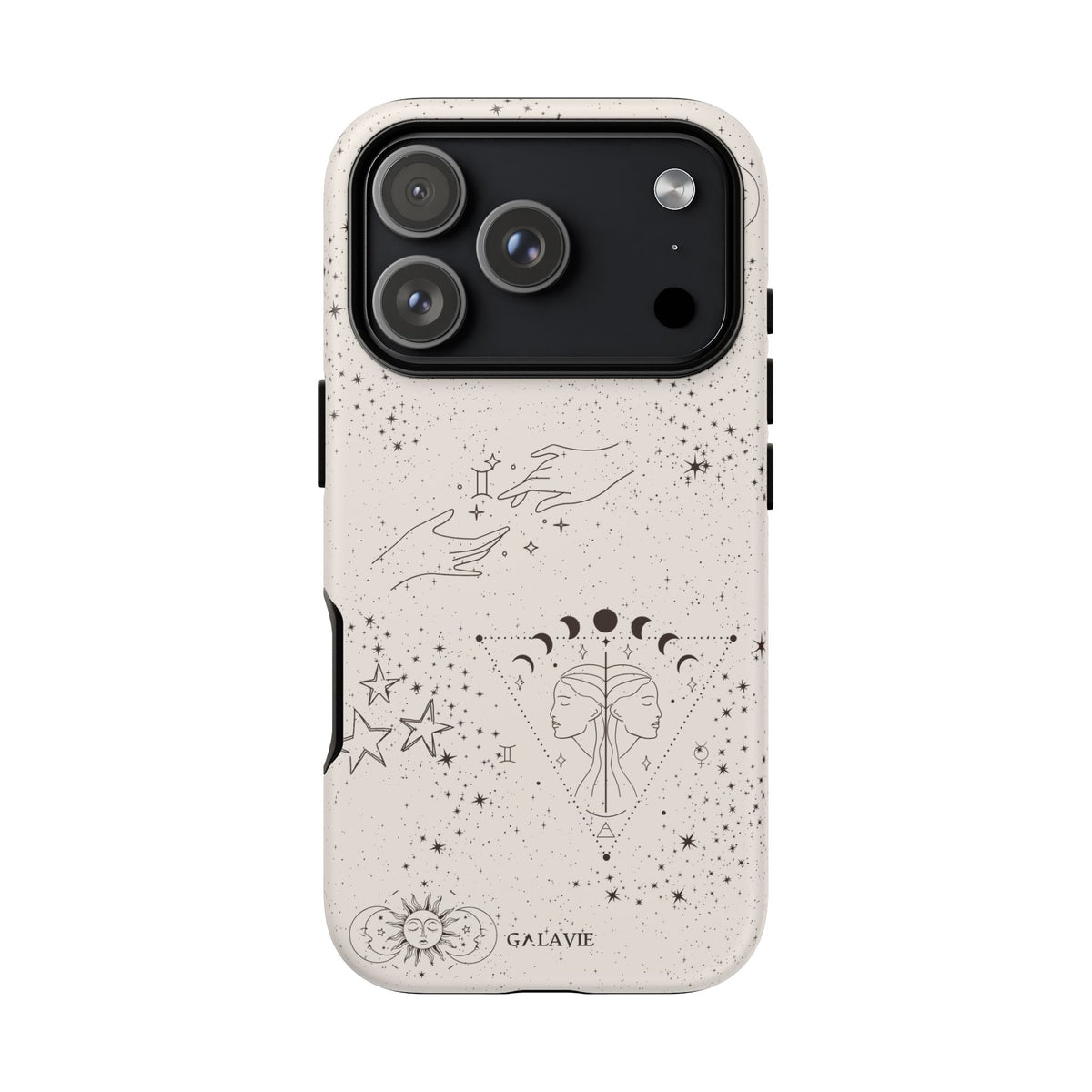 Gemini Zodiac Phone Case – Cream