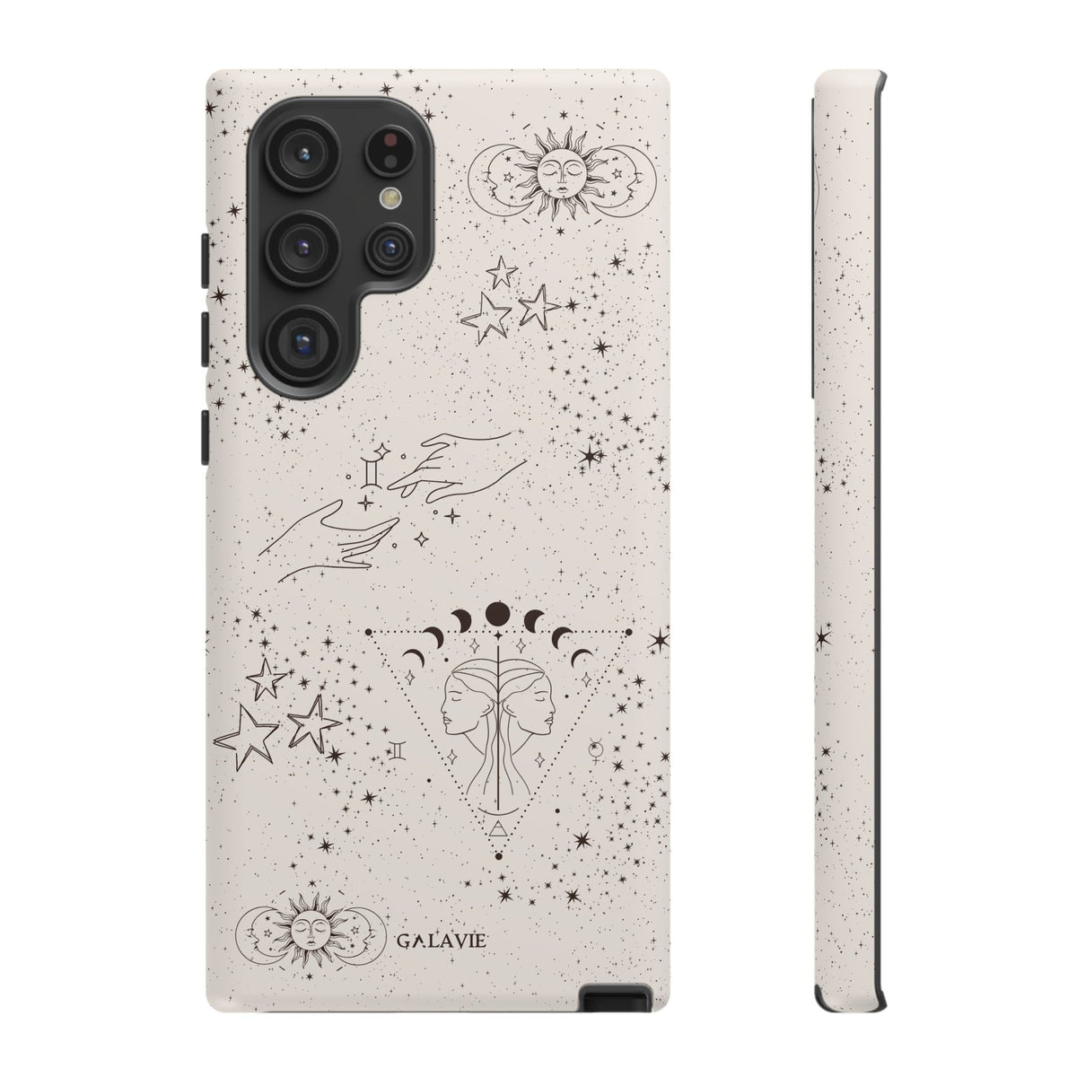 Gemini Zodiac Phone Case – Cream