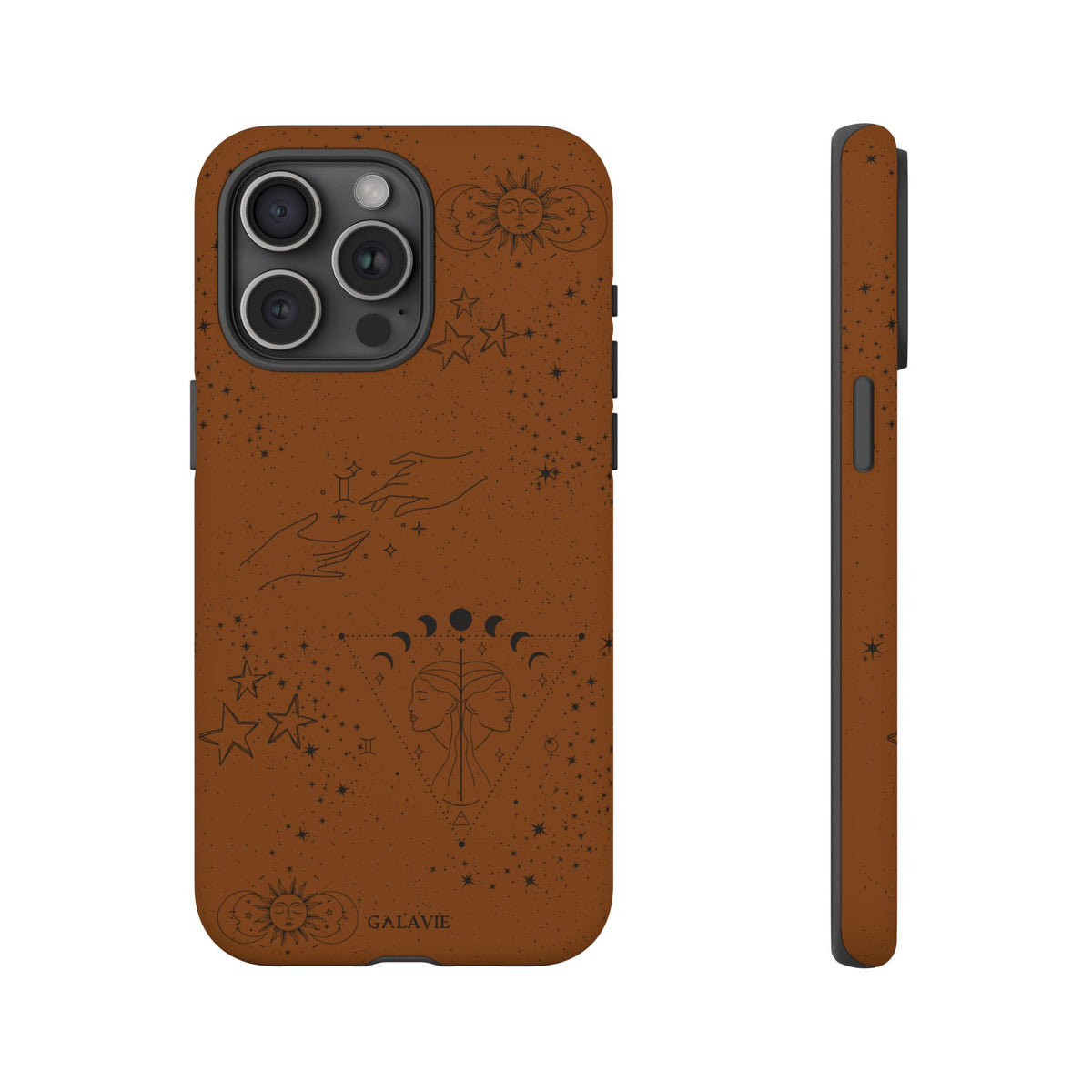 Gemini Zodiac Phone Case – Cognac