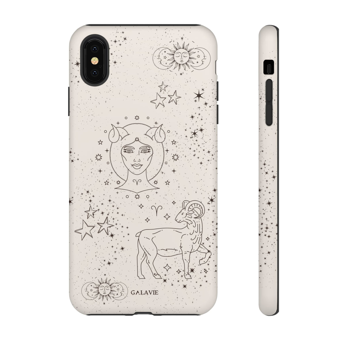 Aries Zodiac Phone Case – Cream