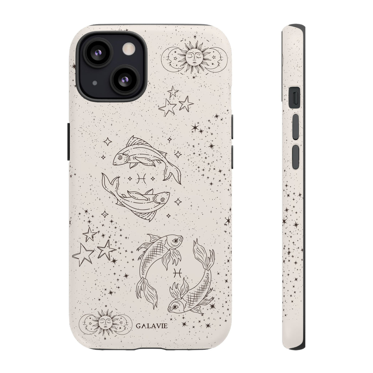 Pisces Zodiac Phone Case – Cream