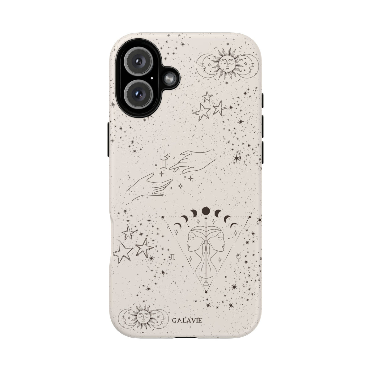 Gemini Zodiac Phone Case – Cream