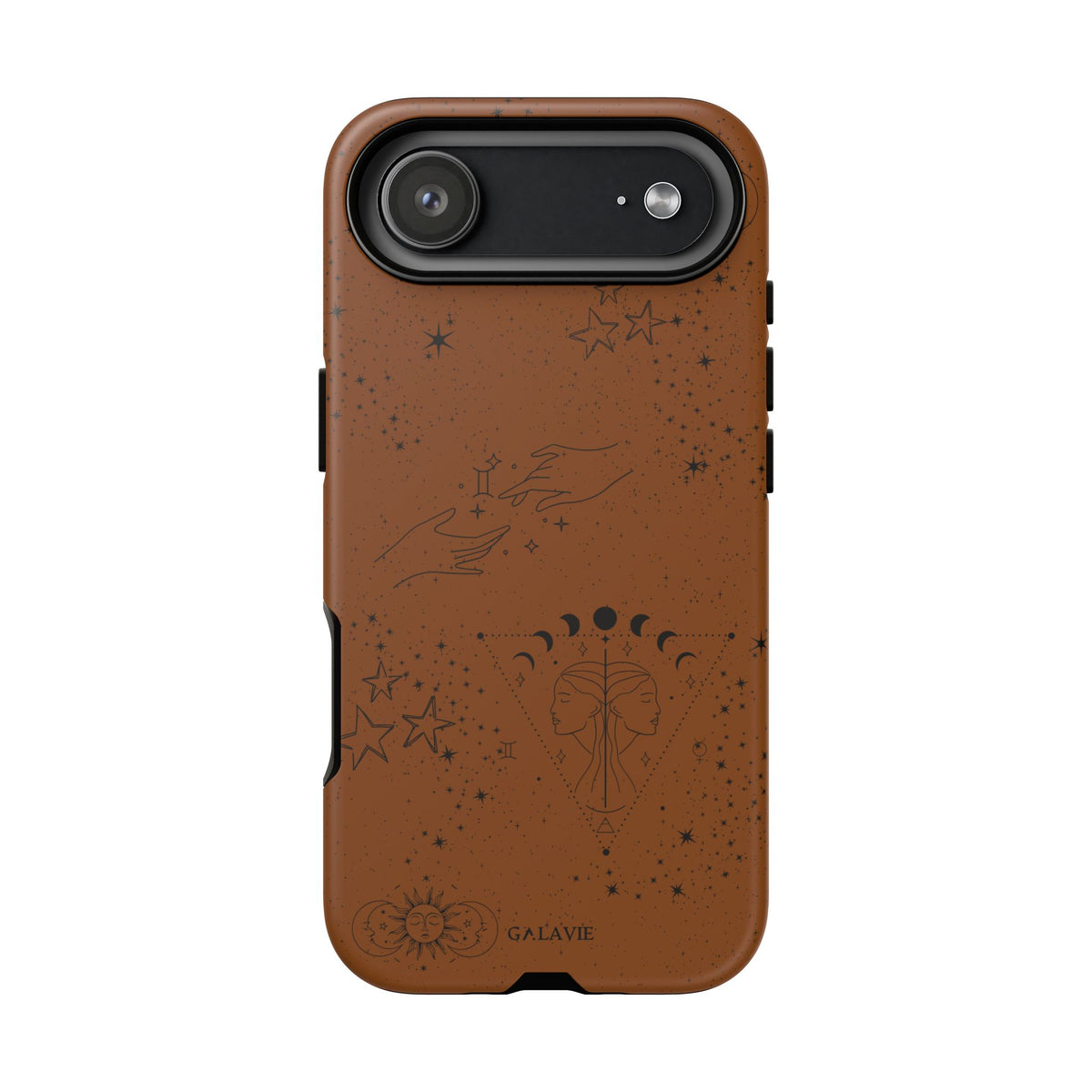 Gemini Zodiac Phone Case – Cognac