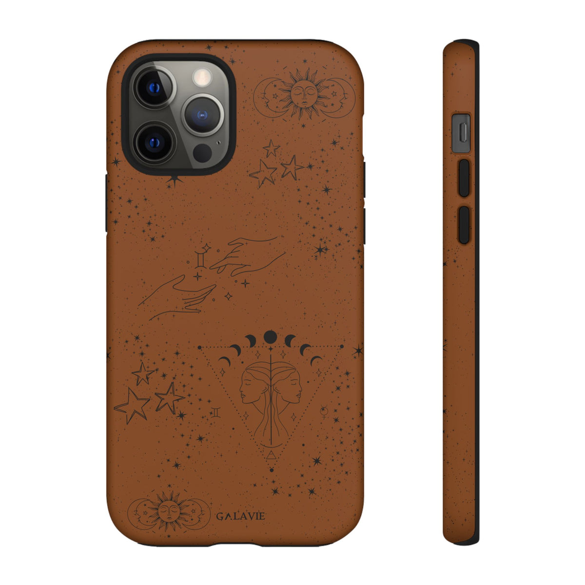 Gemini Zodiac Phone Case – Cognac