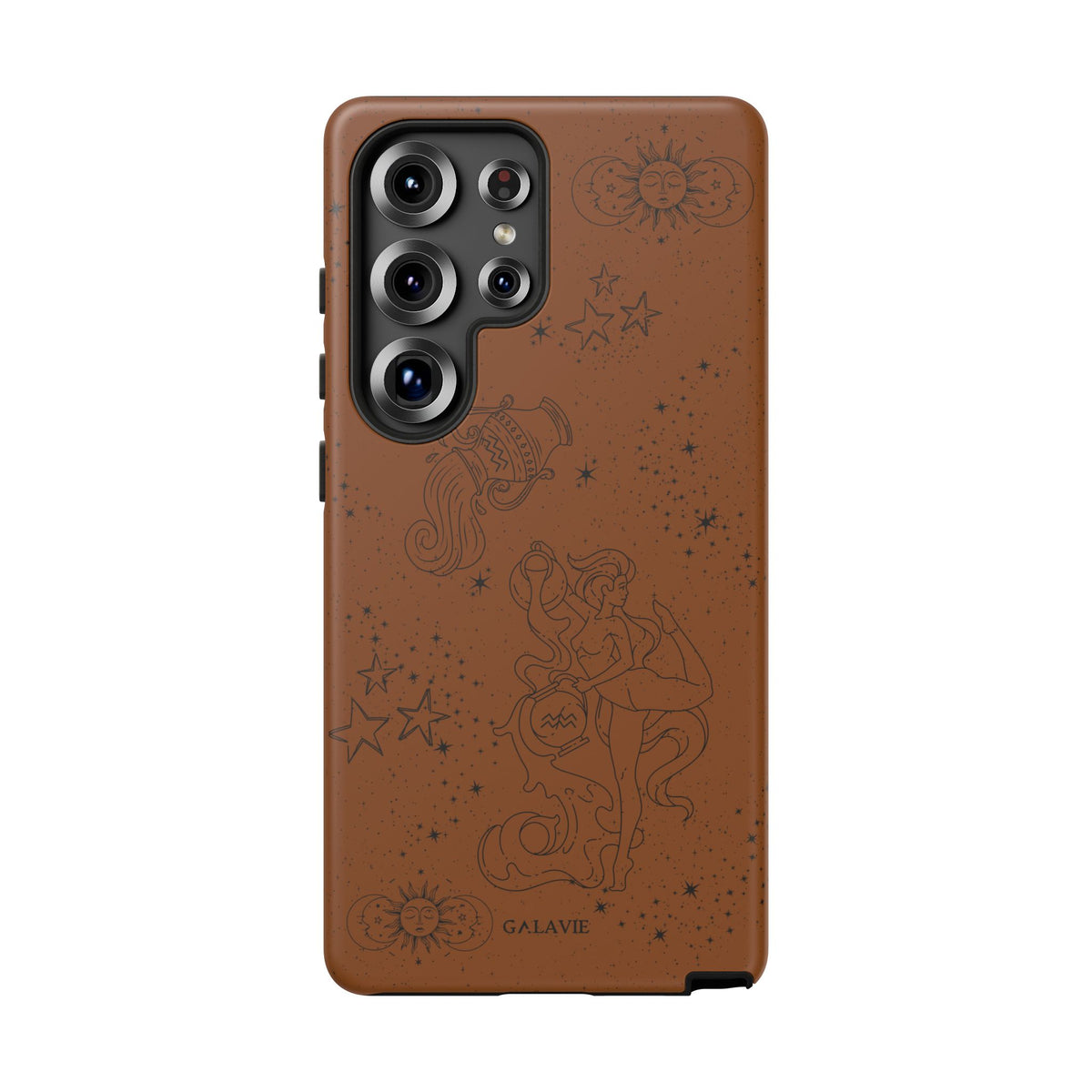 Aquarius Zodiac Phone Case – Cognac