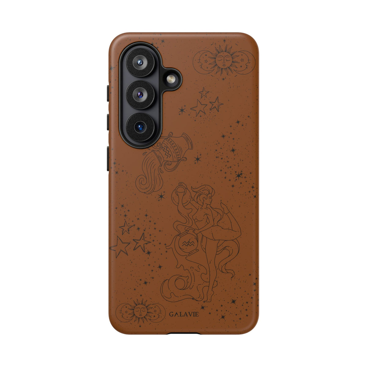Aquarius Zodiac Phone Case – Cognac