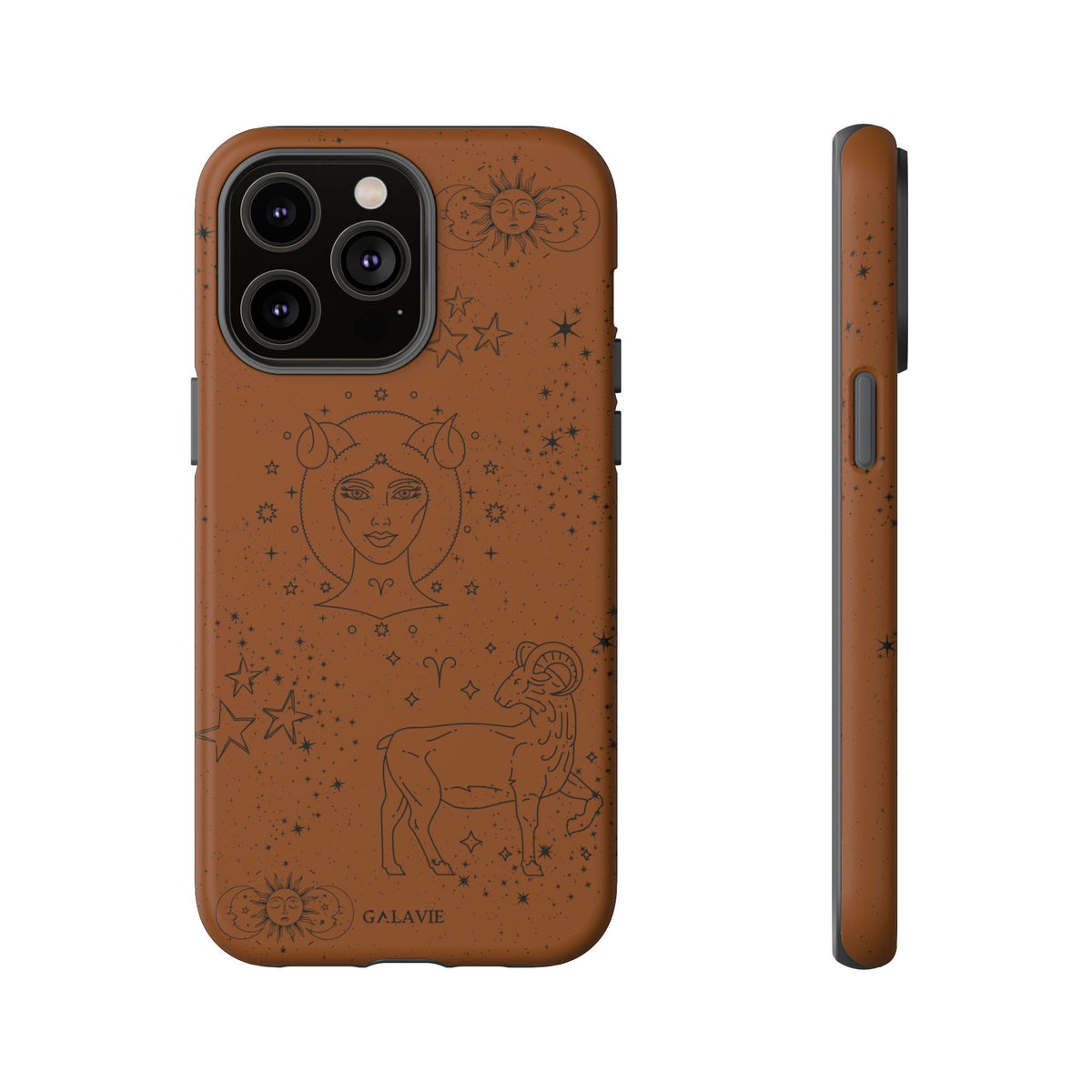Aries Zodiac Phone Case – Cognac