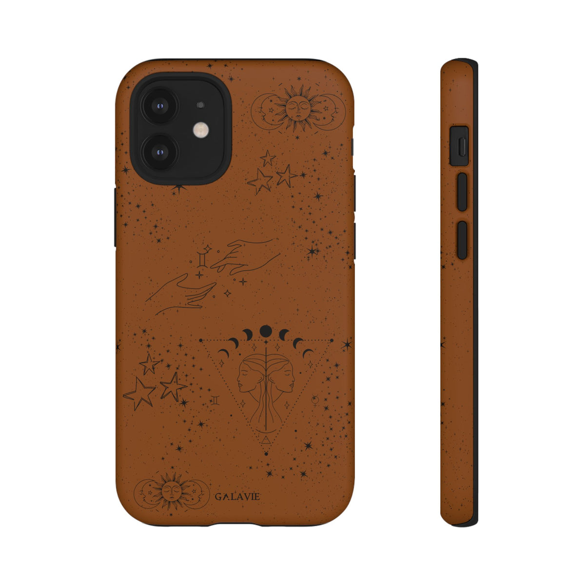 Gemini Zodiac Phone Case – Cognac