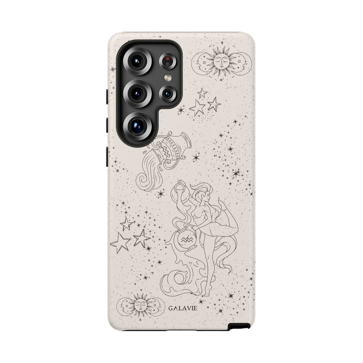 Aquarius Zodiac Phone Case – Cream
