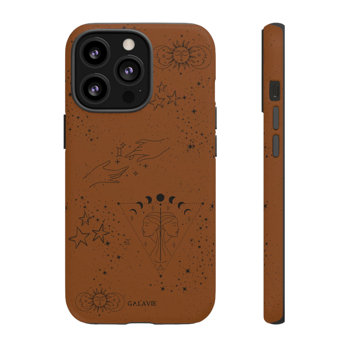 Gemini Zodiac Phone Case – Cognac