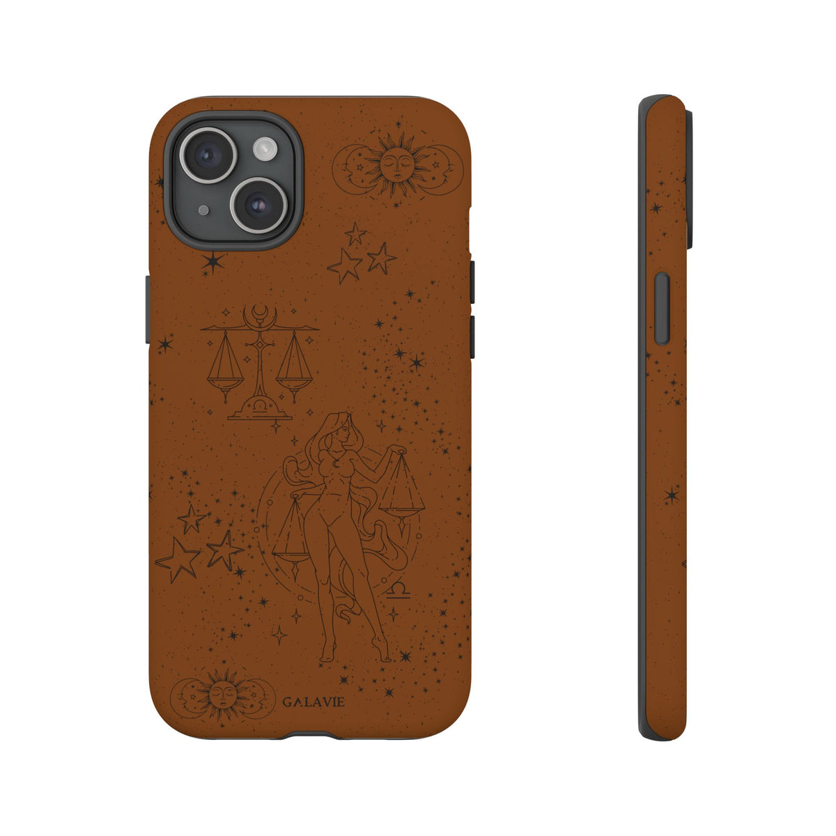 Libra Zodiac Phone Case – Cognac