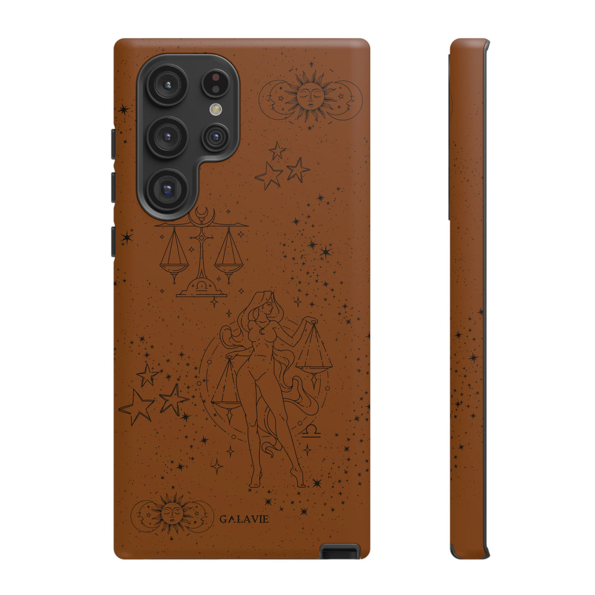 Libra Zodiac Phone Case – Cognac