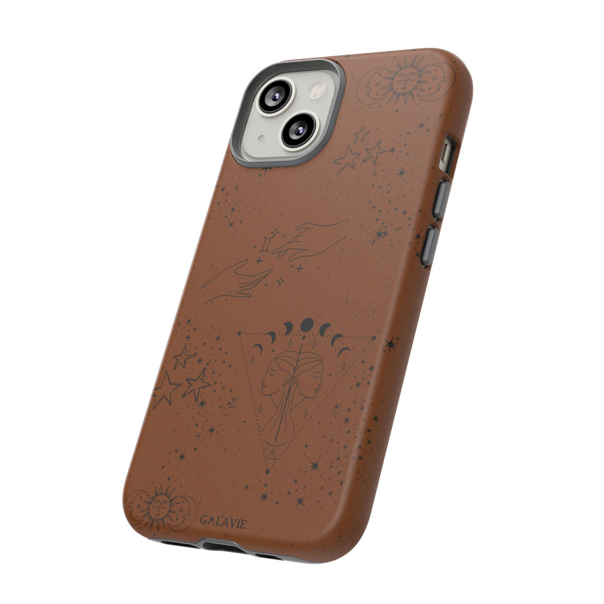 Gemini Zodiac Phone Case – Cognac
