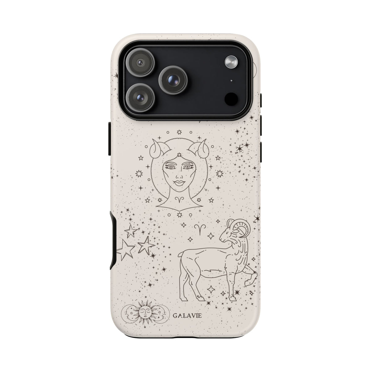 Aries Zodiac Phone Case – Cream