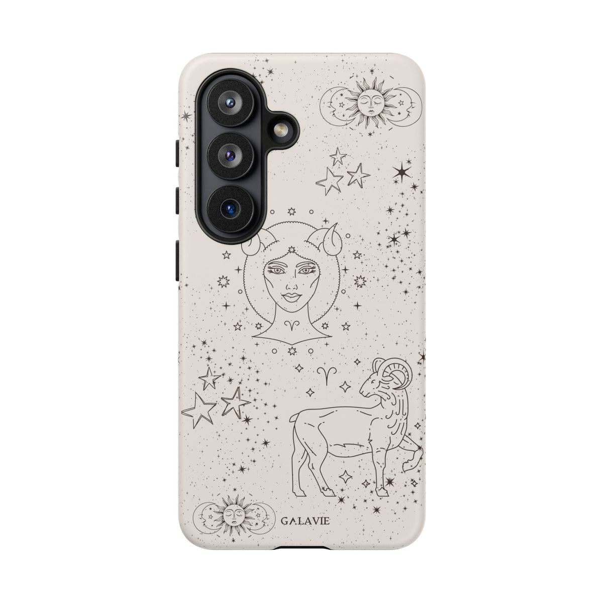 Aries Zodiac Phone Case – Cream