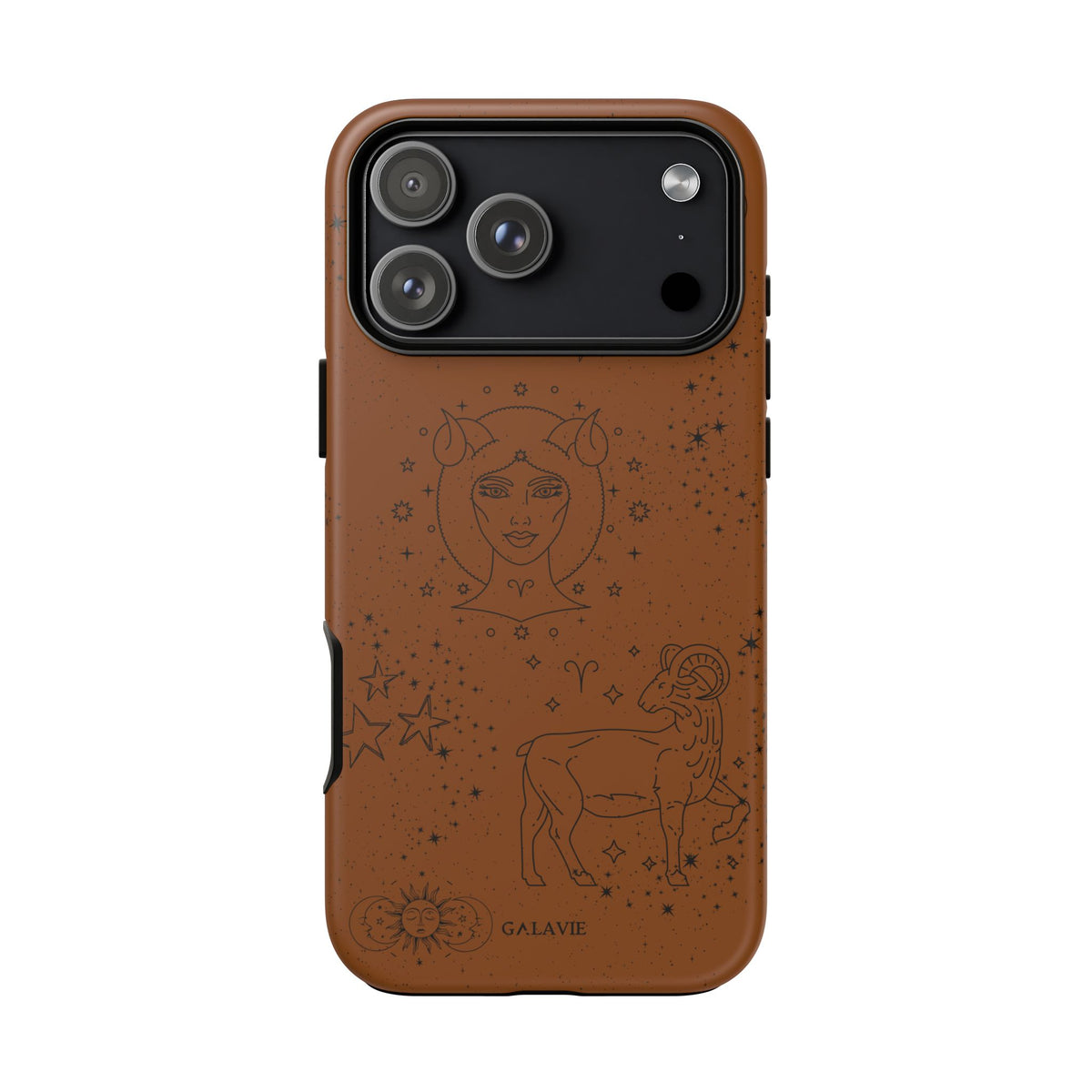 Aries Zodiac Phone Case – Cognac