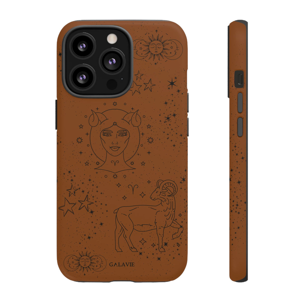 Aries Zodiac Phone Case – Cognac