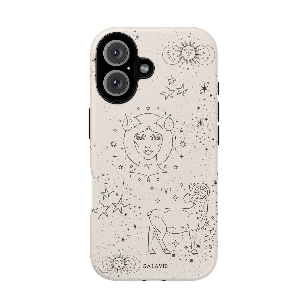 Aries Zodiac Phone Case – Cream