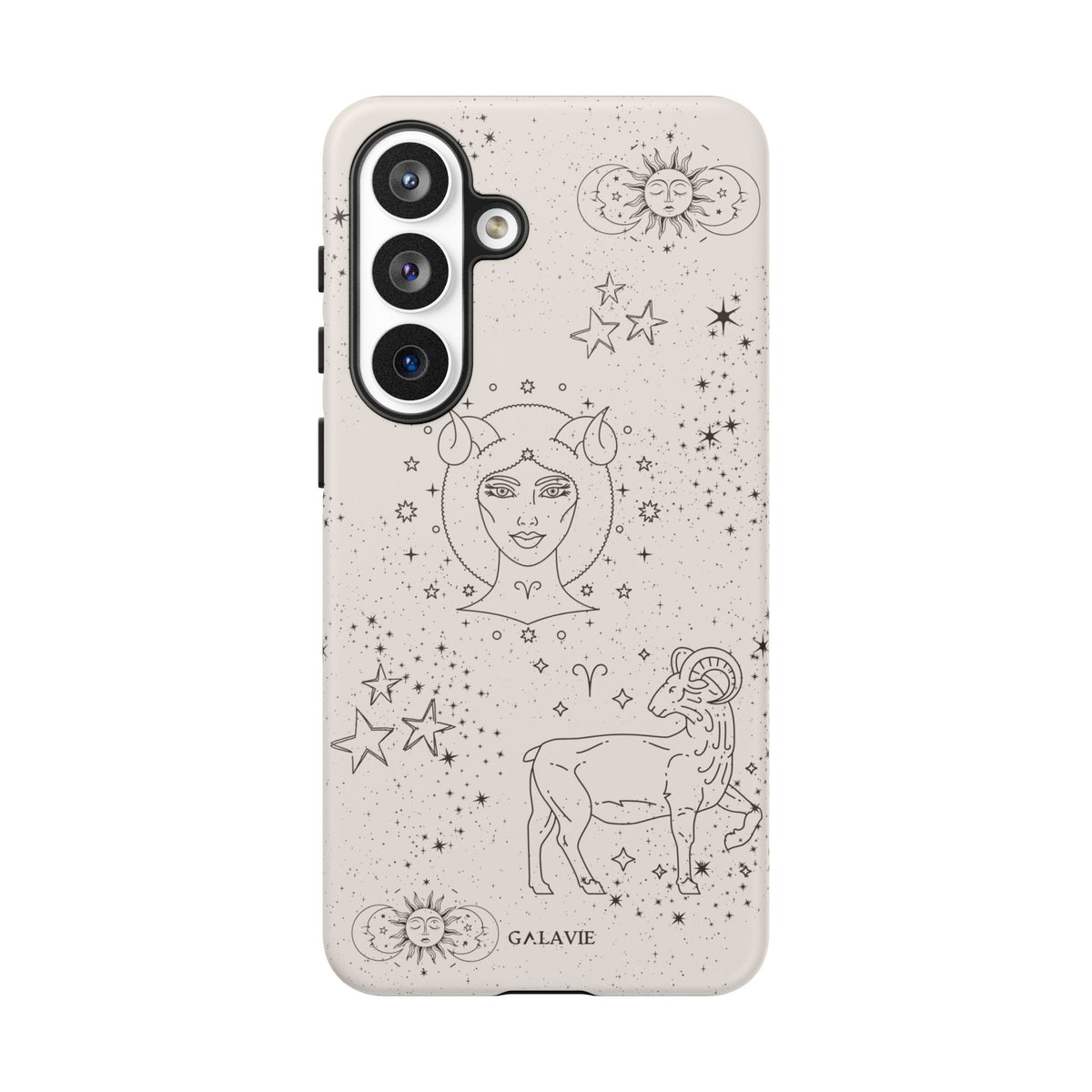 Aries Zodiac Phone Case – Cream