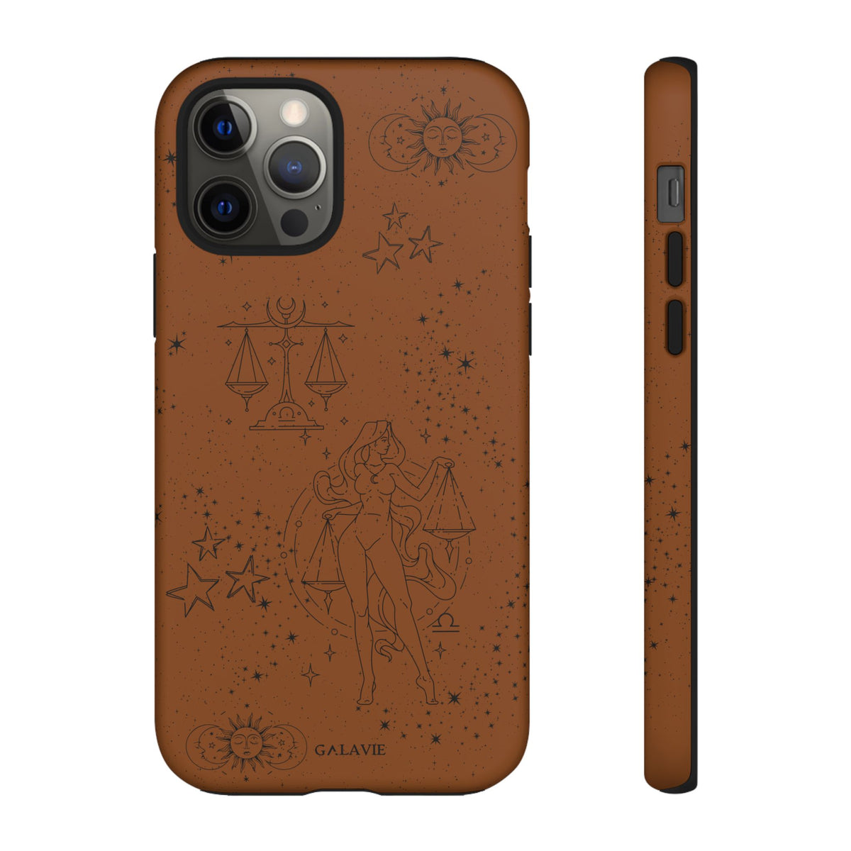 Libra Zodiac Phone Case – Cognac