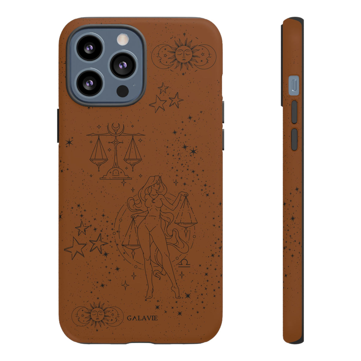 Libra Zodiac Phone Case – Cognac
