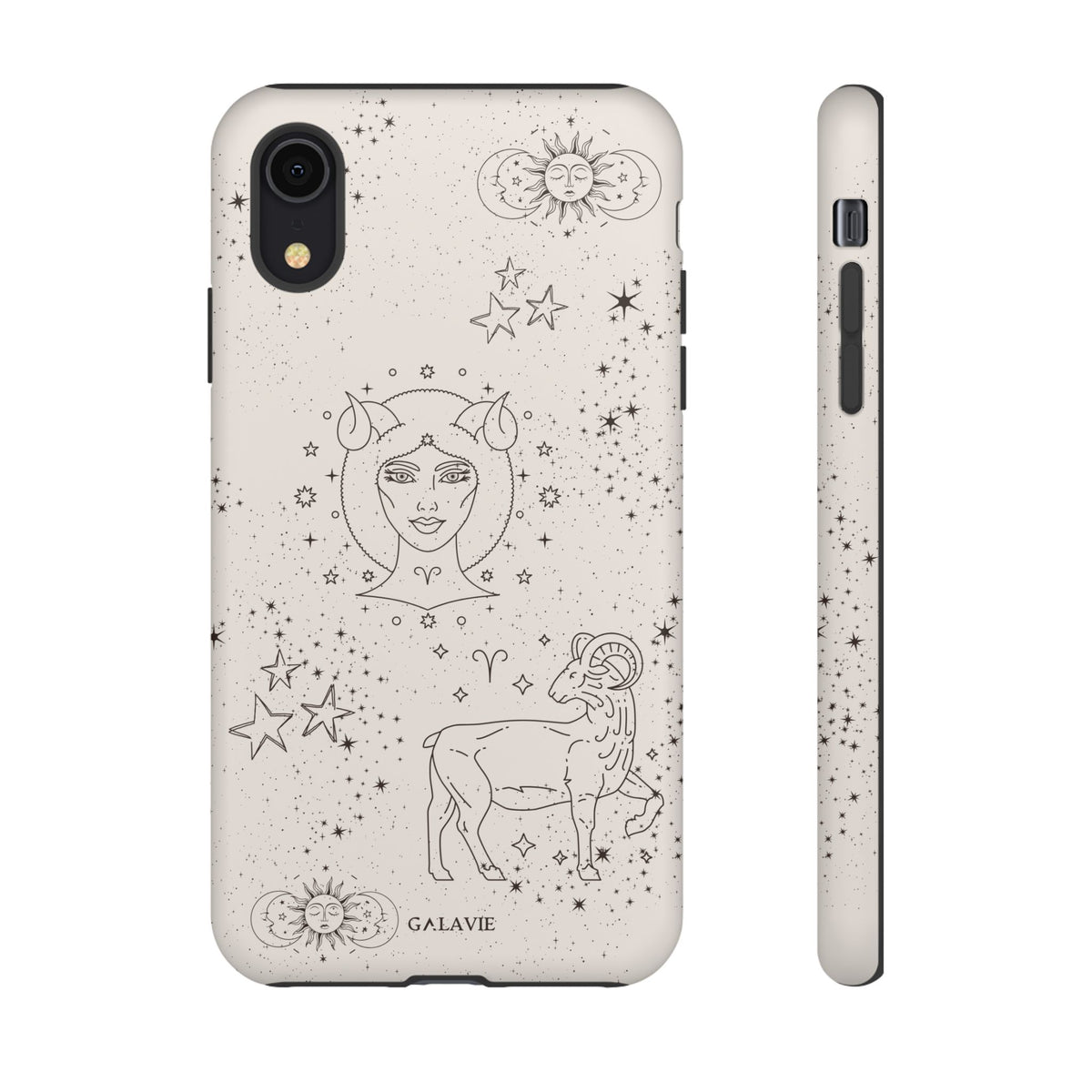 Aries Zodiac Phone Case – Cream