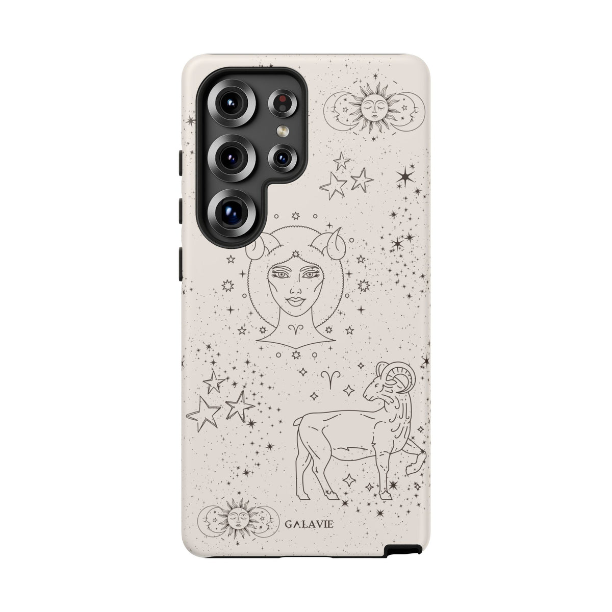 Aries Zodiac Phone Case – Cream