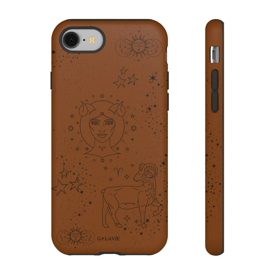 Aries Zodiac Phone Case – Cognac