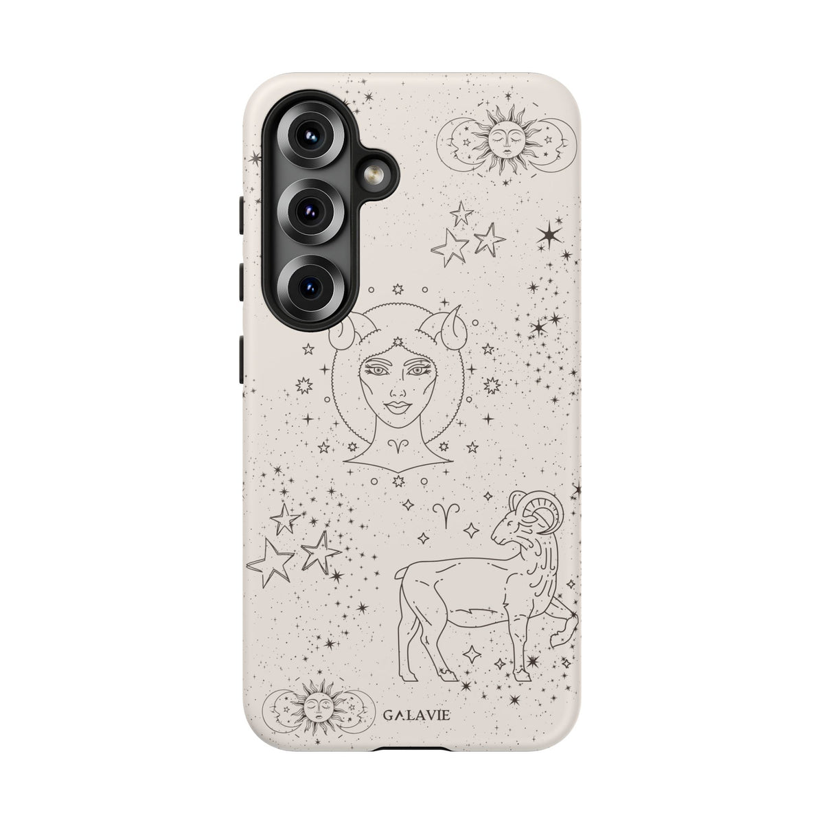 Aries Zodiac Phone Case – Cream