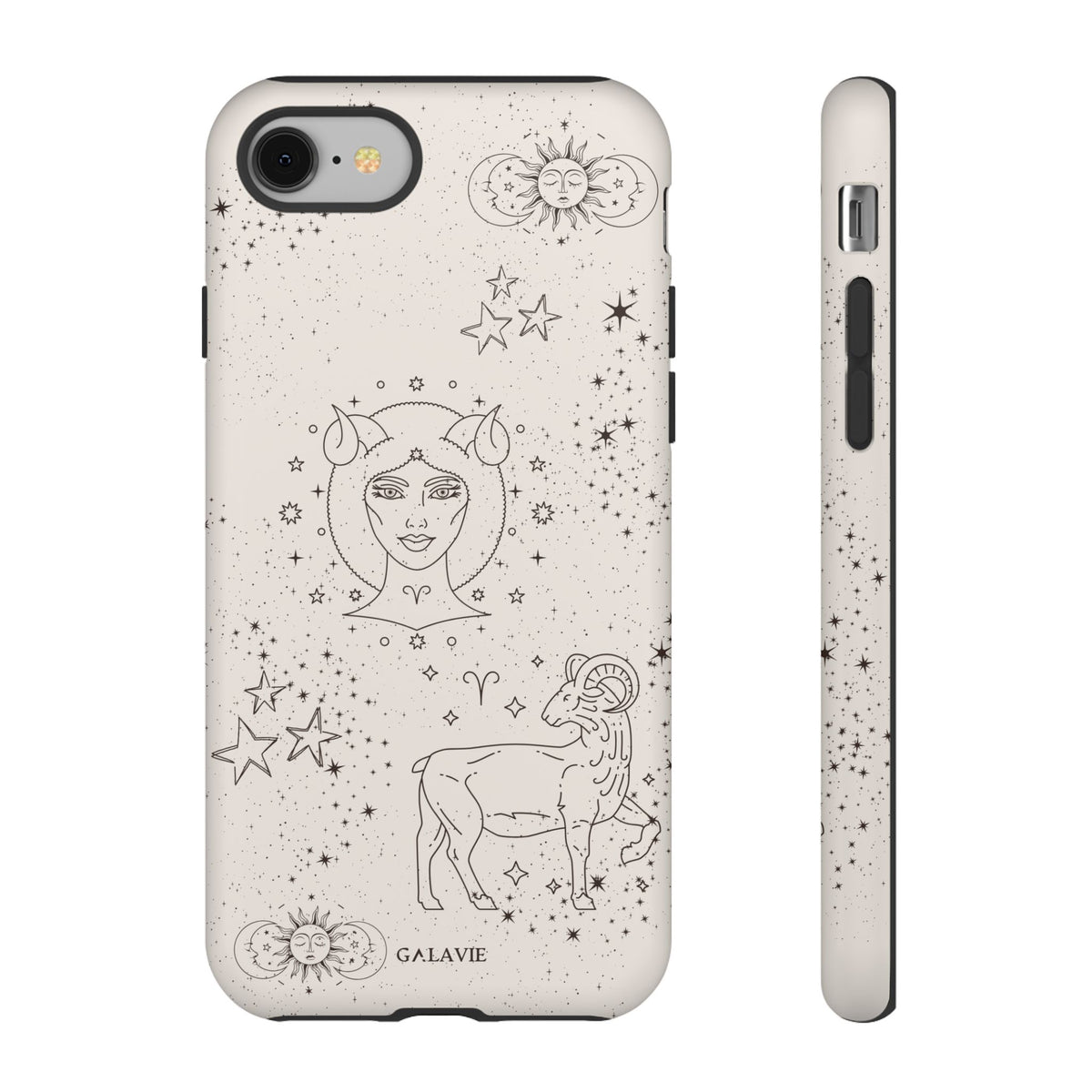 Aries Zodiac Phone Case – Cream